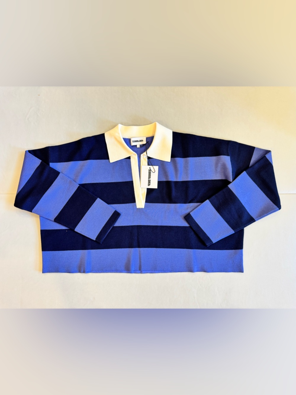 Saint Art Samira Striped Knit Polo (Size L)